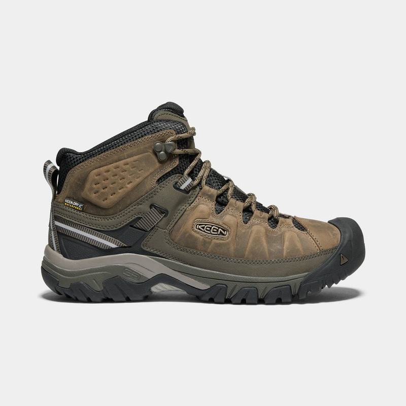 Keen Targhee III Waterproof Mid Mens Hiking Boots Olive/Black Stockists NZ (3289-NRJKX)